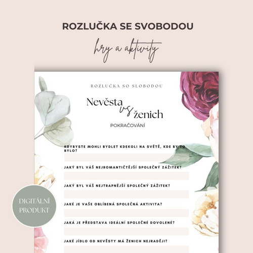 Rozlučka se svobodou - hra Něvesta vs. ženích