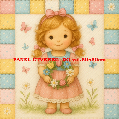 Bavlněný panel 10x10 cm