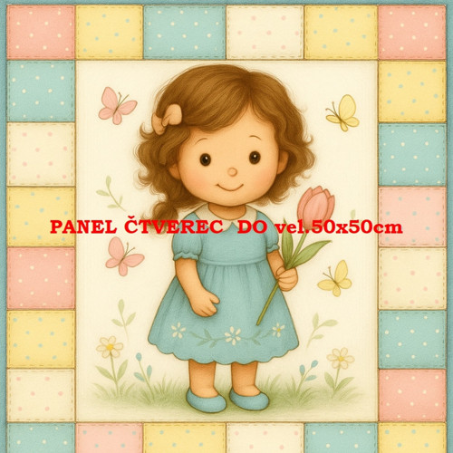 Bavlněný panel 10x10 cm