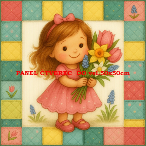 Bavlněný panel 10x10 cm