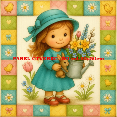 Bavlněný panel 10x10 cm