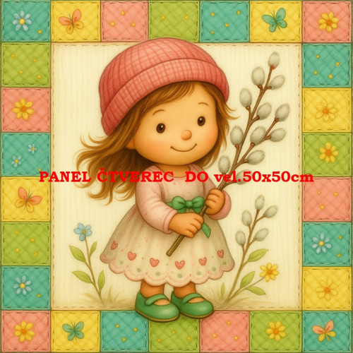Bavlněný panel 10x10 cm