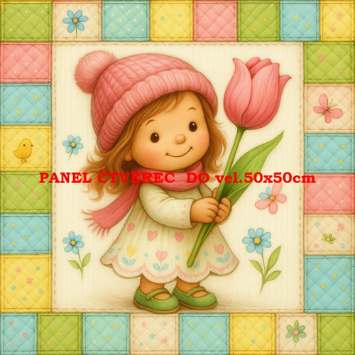 Bavlněný panel 10x10 cm — foto 1