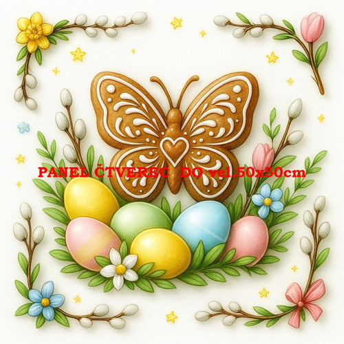 Bavlněný panel 10x10 cm