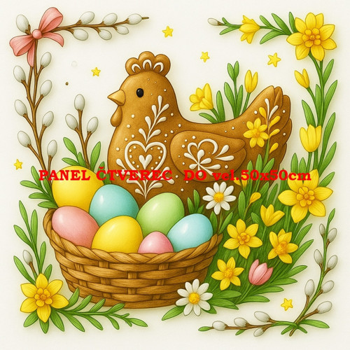 Bavlněný panel 10x10 cm