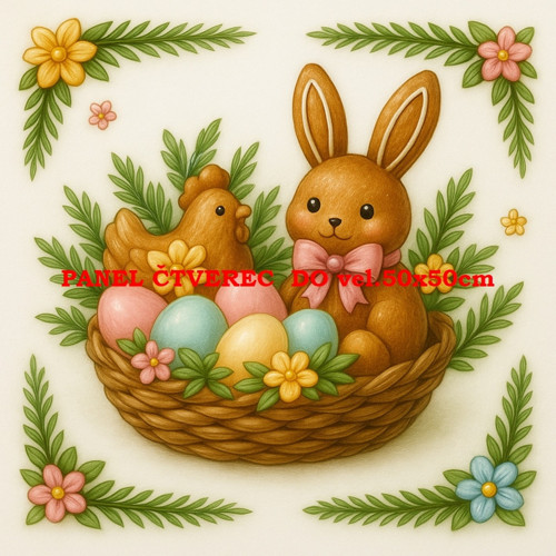 Bavlněný panel 10x10 cm