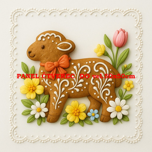 Bavlněný panel 10x10 cm