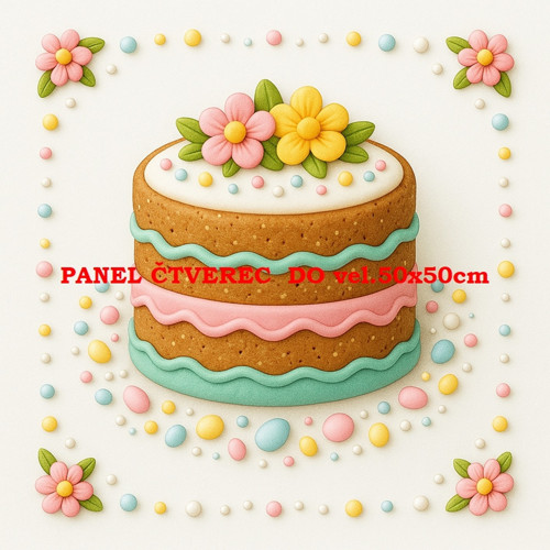 Bavlněný panel 10x10 cm — foto 1