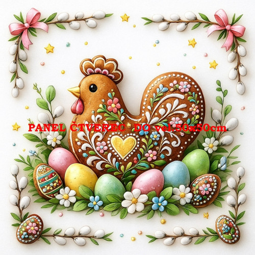 Bavlněný panel 10x10 cm
