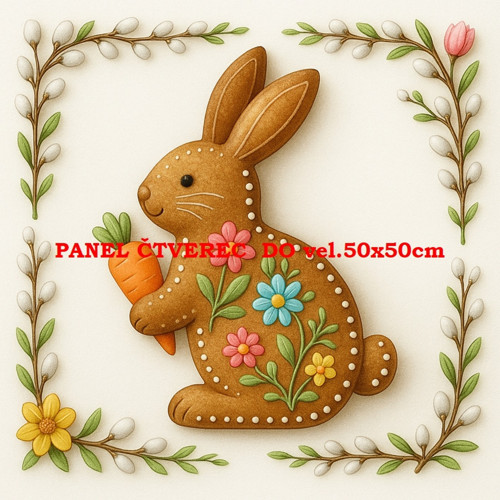 Bavlněný panel 10x10 cm — foto 1