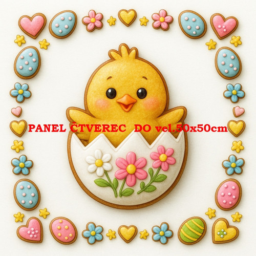 Bavlněný panel 10x10 cm — foto 1