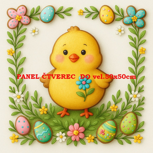 Bavlněný panel 10x10 cm — foto 1