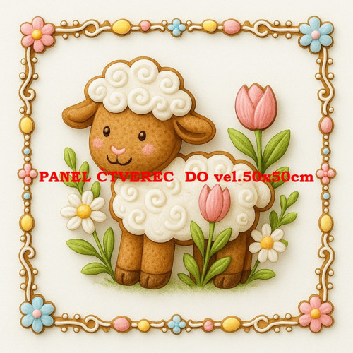 Bavlněný panel 10x10 cm — foto 1