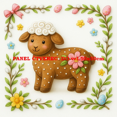 Bavlněný panel 10x10 cm — foto 1