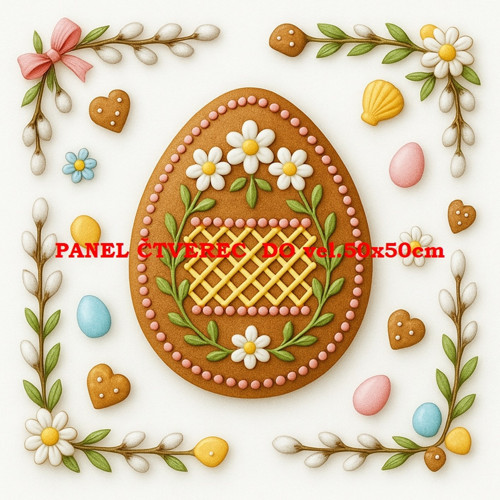 Bavlněný panel 10x10 cm — foto 1