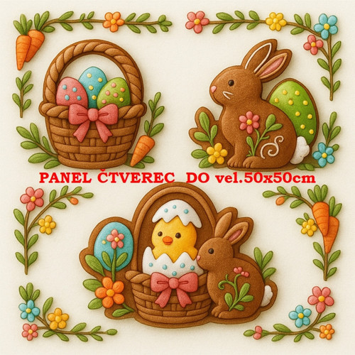 Bavlněný panel 10x10 cm — foto 1