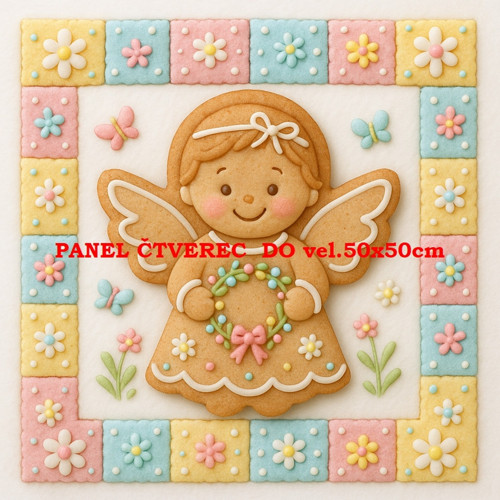 Bavlněný panel 10x10 cm — foto 1