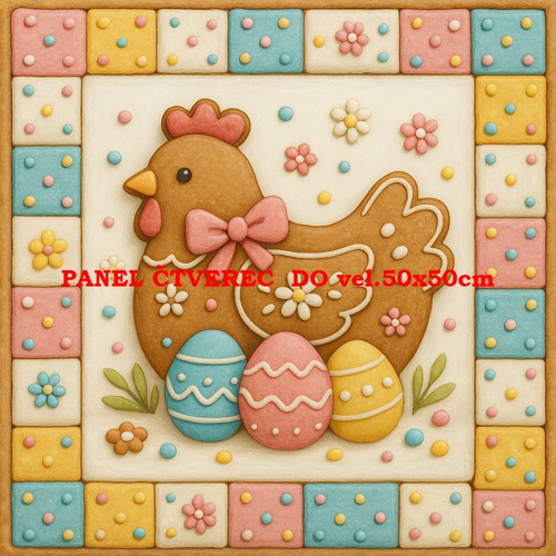 Bavlněný panel 10x10 cm