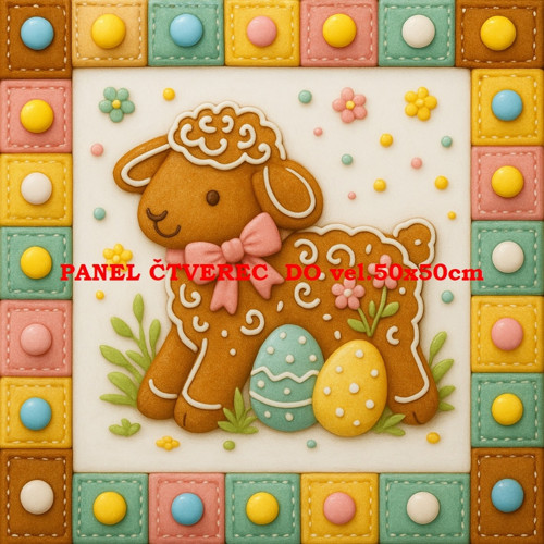 Bavlněný panel 10x10 cm
