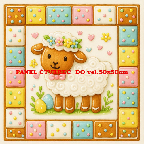 Bavlněný panel 10x10 cm — foto 1