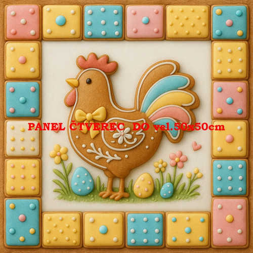 Bavlněný panel 10x10 cm — foto 1