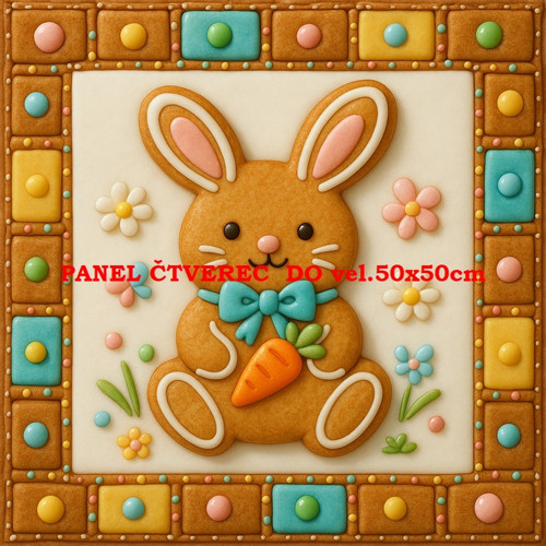 Bavlněný panel 10x10 cm — foto 1