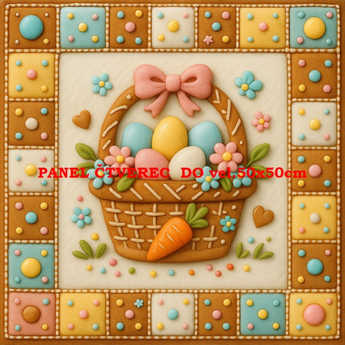 Bavlněný panel 10x10 cm — foto 1
