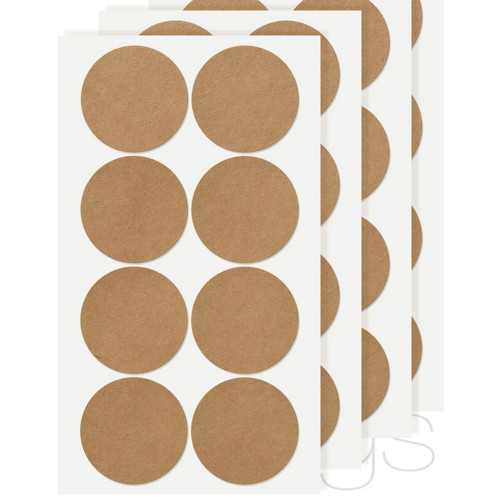 40 koleček / Samolepky 25mm přírodní