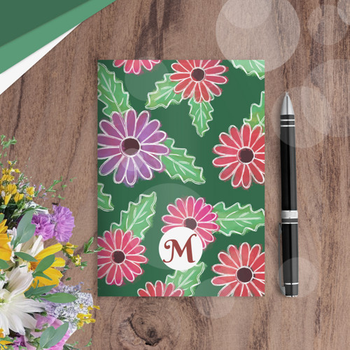 Slovníček floral watercolour 3 - gerbery