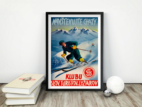 Vintage plakát Tatry Chaty KSTL - F. Podolay 1940