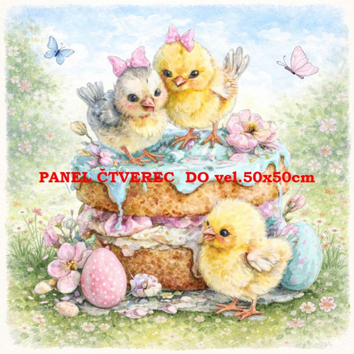 Bavlněný panel 10x10 cm — foto 1