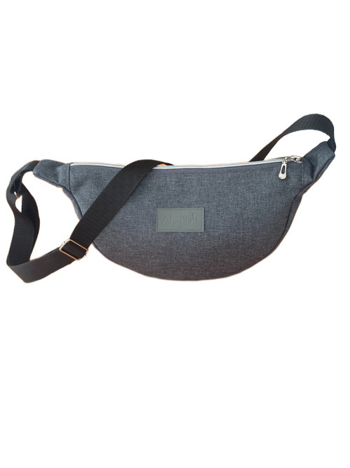 FLOW crossbody ledvinka šedá melír