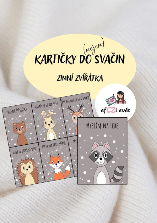 Vzkazy do svačin - ZIMNÍ ZVÍŘÁTKA