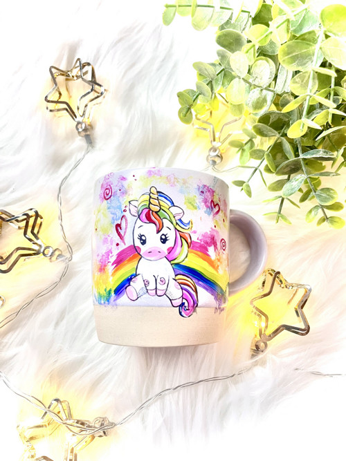 Ručně malovaný hrnek unicorn/jednorožec