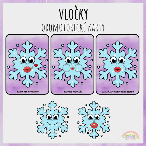 Vločky, oromotorické karty — foto 1