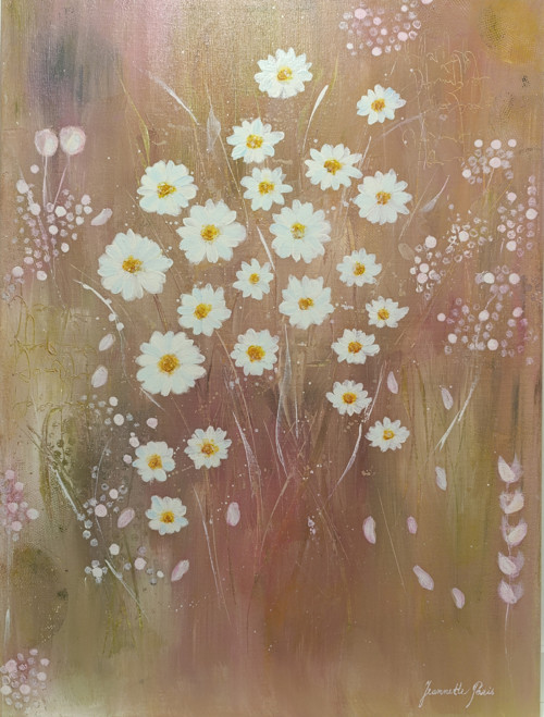 377. Červánkový tanec kopretin, rozměry 58x78 cm