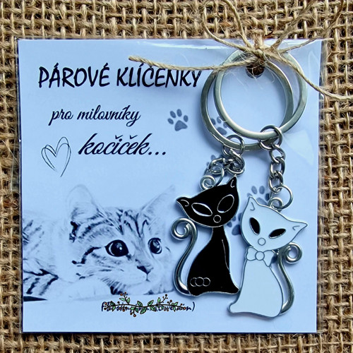 Sada 2 ks - Párová KLÍČENKA (kočičky)