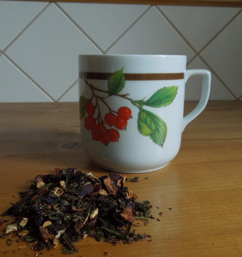 Retro větší porcelánový značený hrnek