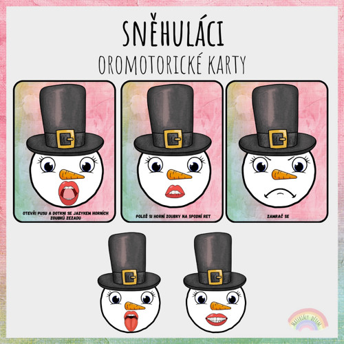 Sněhuláci, oromotorické karty