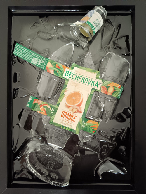 Lahev v pryskyřici - Becherovka Orange