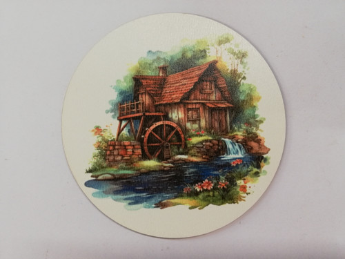 Podtácek destička - Vodní mlýn - 10cm