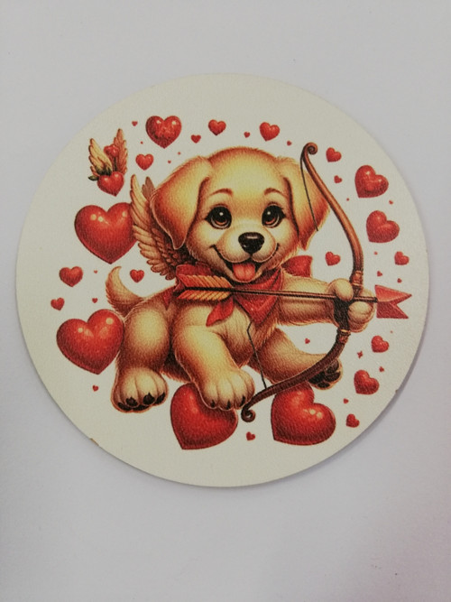Podtácek destička - Pejsek Amor - 10cm