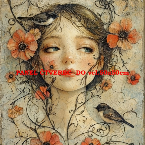 Bavlněný panel 10x10 cm