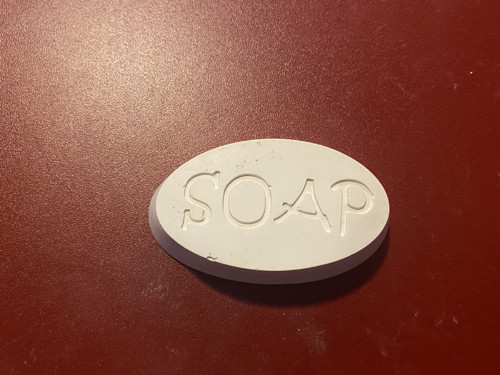 Sádrový odlitek - mýdlenka SOAP