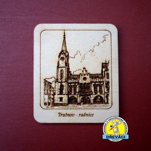 Turistický magnet dřevěný Trutnov - radnice