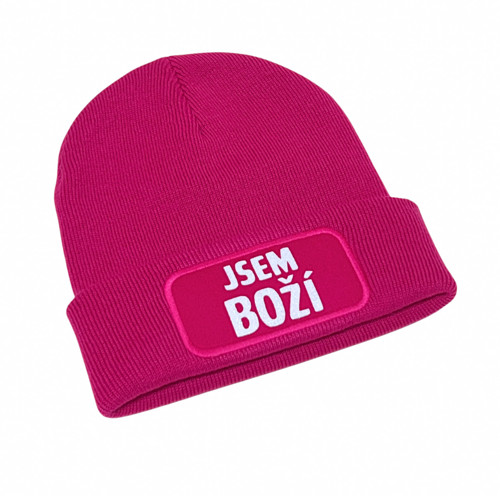 Čepice “Jsem boží” fuchsia
