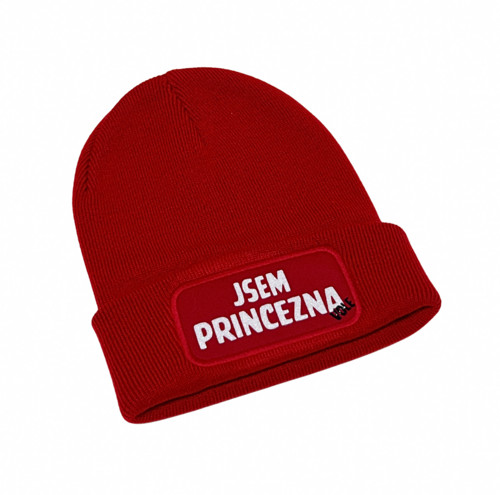 Čepice “Jsem princezna vole” červená