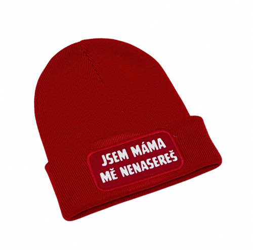 Čepice “Jsem máma, mě nenasereš” červená