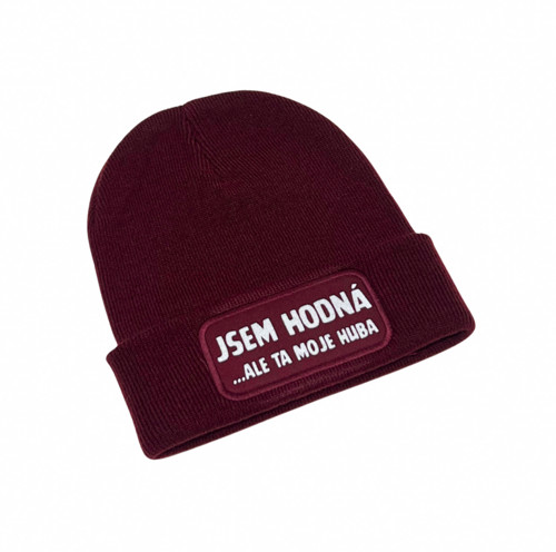 Čepice “Jsem hodná…ale” bordó