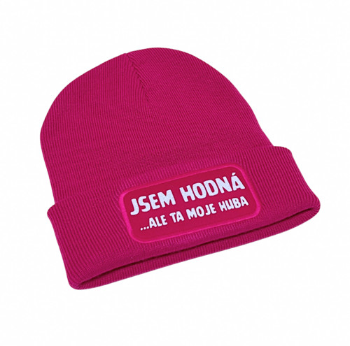 Čepice “Jsem hodná…ale” fuchsia